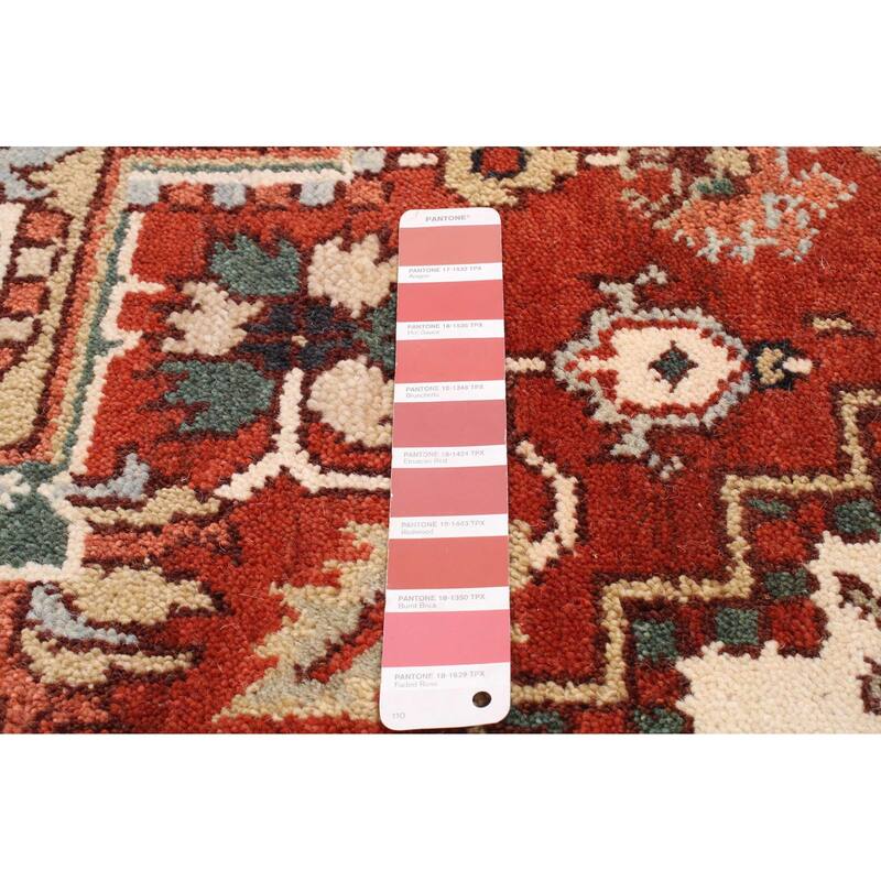 ECARPETGALLERY Hand-knotted Serapi Heritage Dark Copper Wool Rug - 5'9 x 8'8