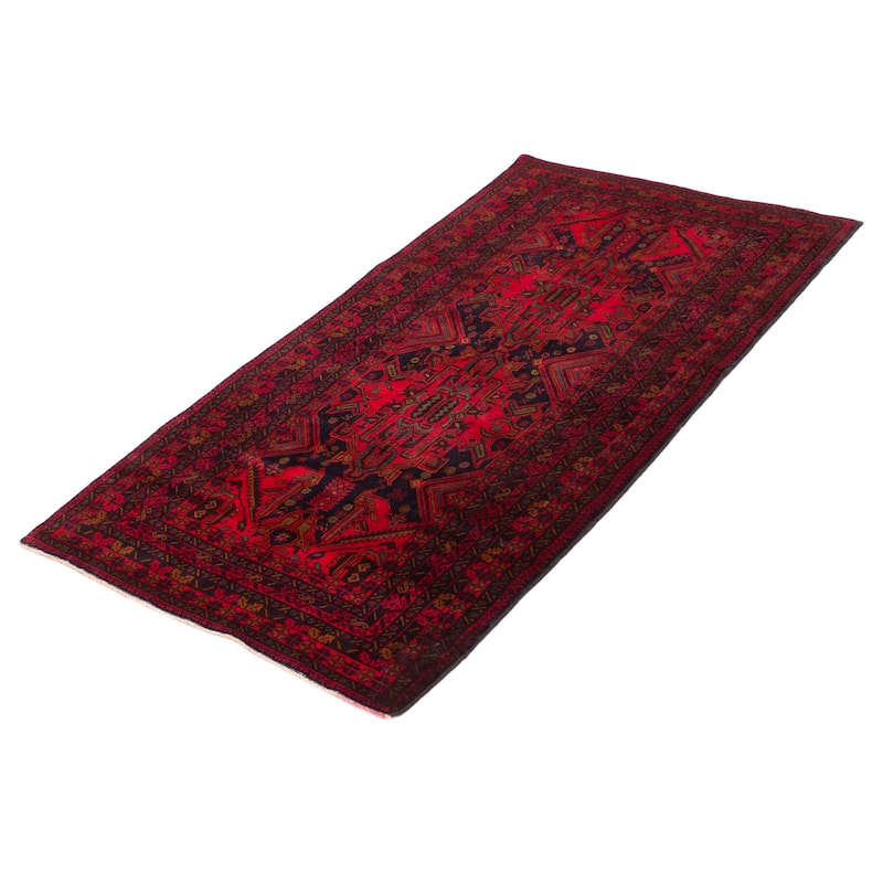 Teimani Red Rug 3'9" x 7'1" - 3'9 x 7'1