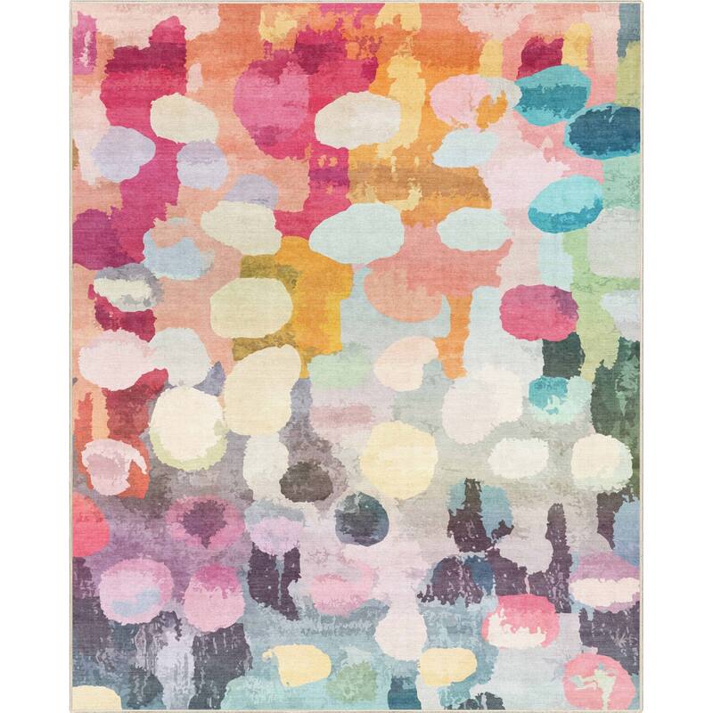 Well Woven Apollo Abstract Galets Aquarelle Pebble Watercolor Area Rug
