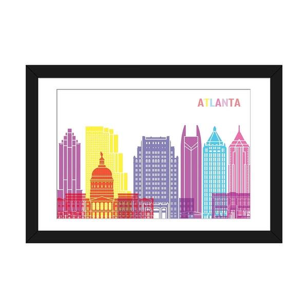 slide 2 of 20, iCanvas "Atlanta II Skyline Pop" by Paul Rommer Black - 24x32x1