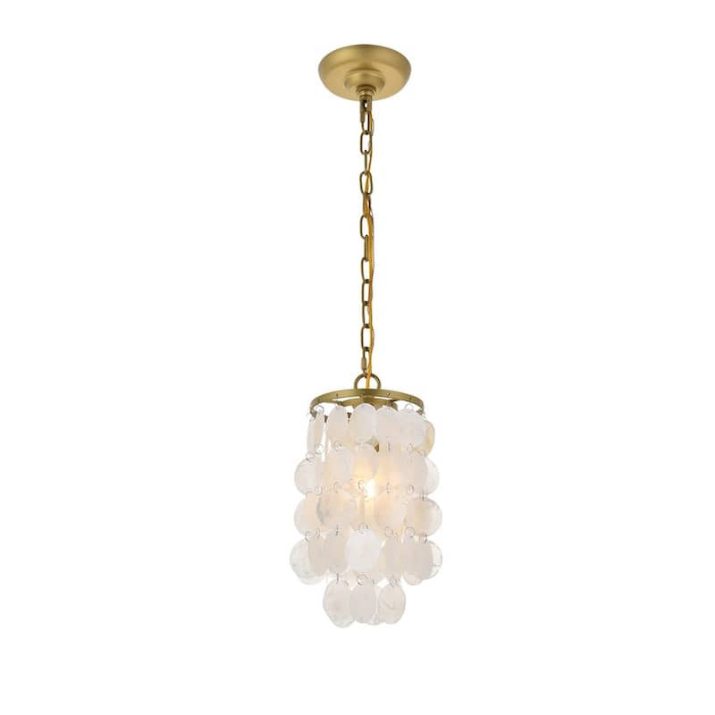 Selene 1 light Brass Pendant