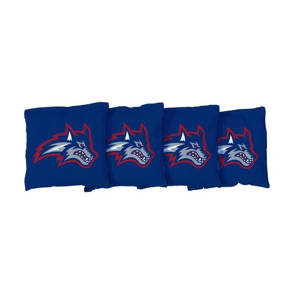 slide 2 of 3, SUNY Stony Brook Seawolves Blue Cornhole Bags All-Weather Resin Filled