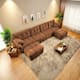 Option 4 Seater with 2 Ottoman Burnt Orange