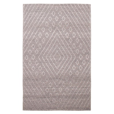 ECARPETGALLERY Braid weave Sienna Grey Wool Rug - 6'0 x 9'2