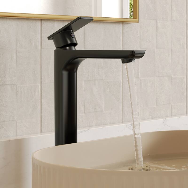 GRANDJOY Modern Vessel Sink Faucet with Spot Resistant Surface
