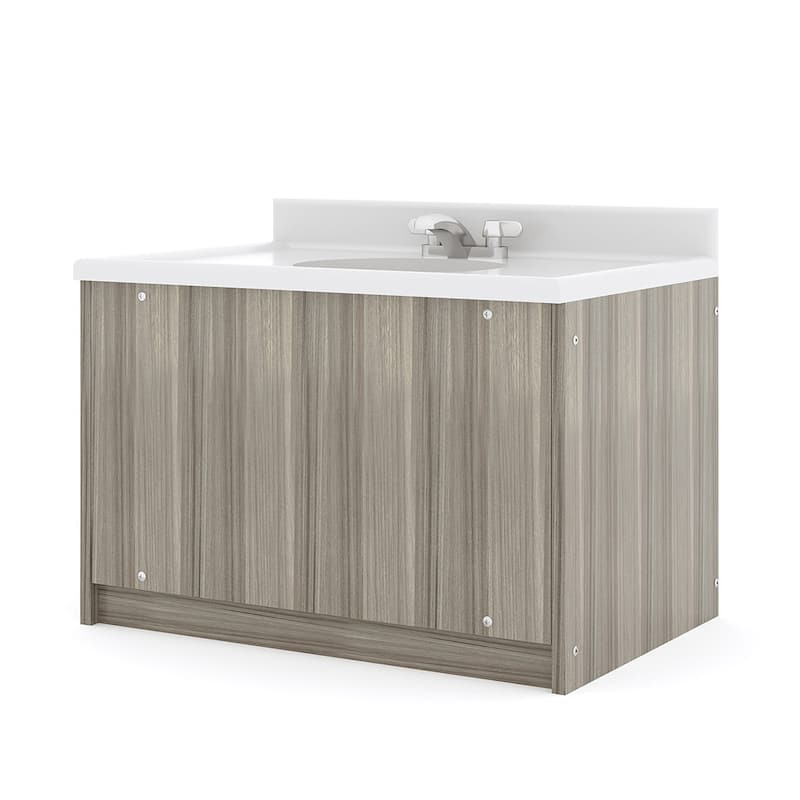 Tot Mate Double Laminate Floor Vanity - 49" x 21" x 21.5"; Unassembled