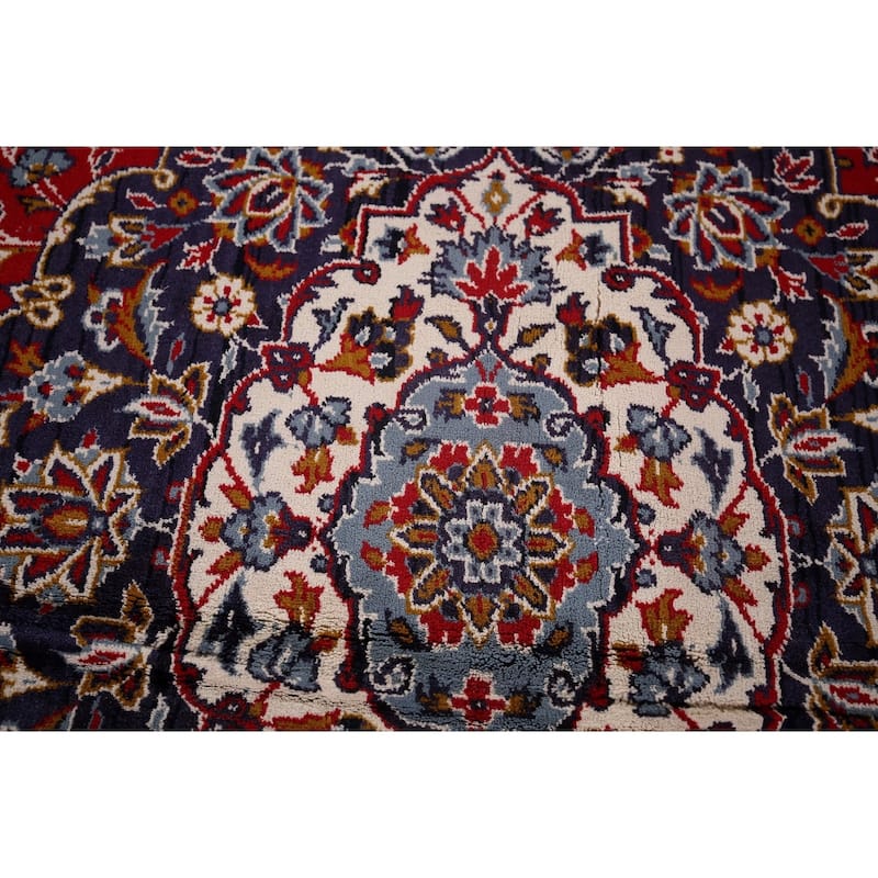 Traditional Red Kashan Turkish Rug Machine Made Living Room Carpet - 9'9" x 13'0"