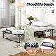 preview thumbnail 7 of 7, Twin Size Rollaway Guest Folding Bed with Mattress Sturdy Heavy Duty Frame