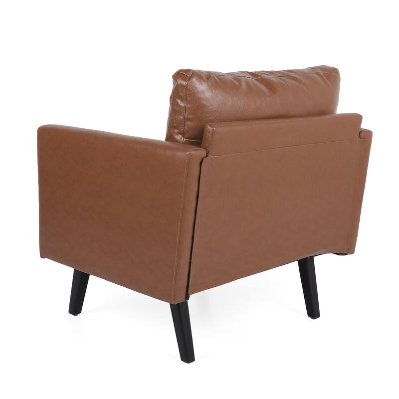 Chandler Faux Leather Club Chair by Christopher Knight Home