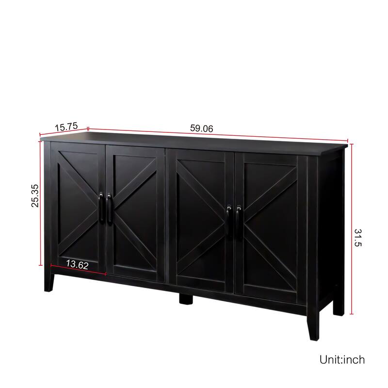 Sideboard Cabinet with Ample Storage for Bedroom, Office, and Living Room Organization