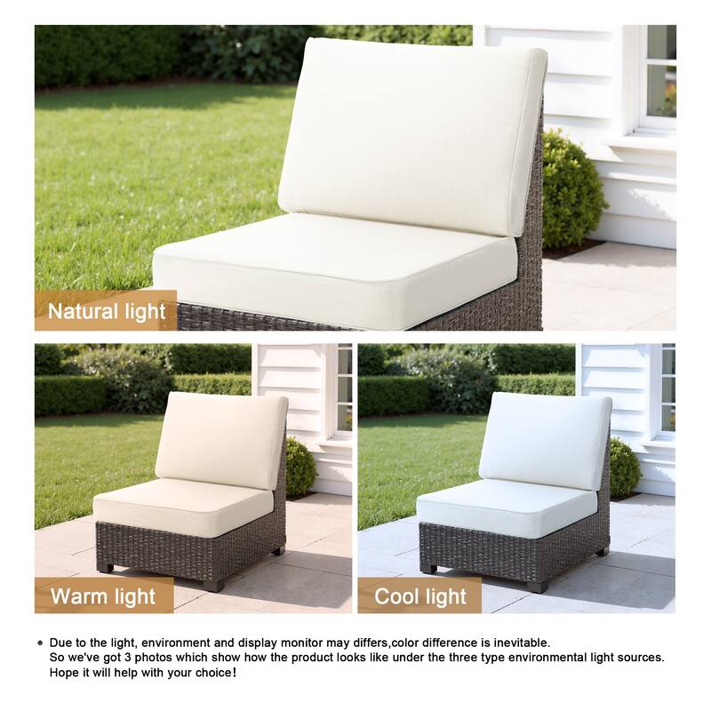 Outdoor 4.7" Thick Sunbrella Cushion Set with Back and Seat Cushions