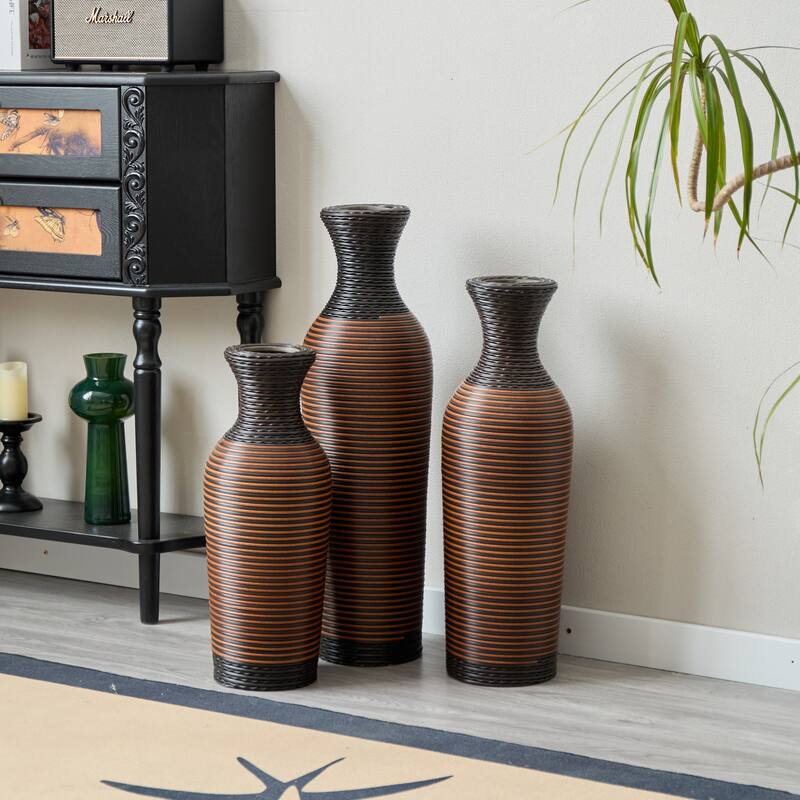 Desktop Vase, Classic Floor Vase, High Independent Flower Stand, Artificial Vine Vase, Decoration Flower Stand Set of 3