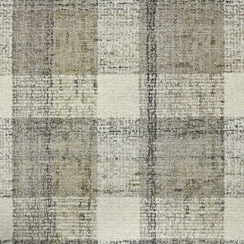 Tennessee Tartan Plaid Hand-Tufted Wool Rug