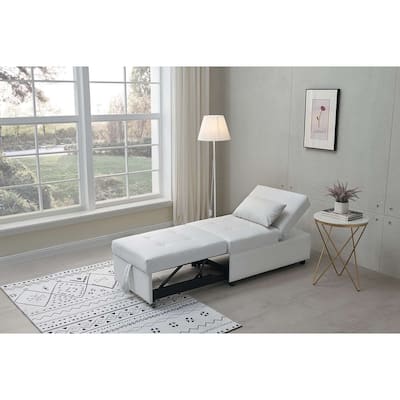 Michelle Convertible Ottoman Bed (White)