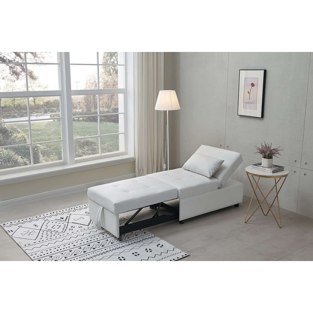 Michelle Convertible Ottoman Bed (White)