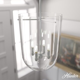 Hunter 14" Sacha 4-Light Pendant - Entry, Dining Room, Kitchen Island - Contemporary, Transitional
