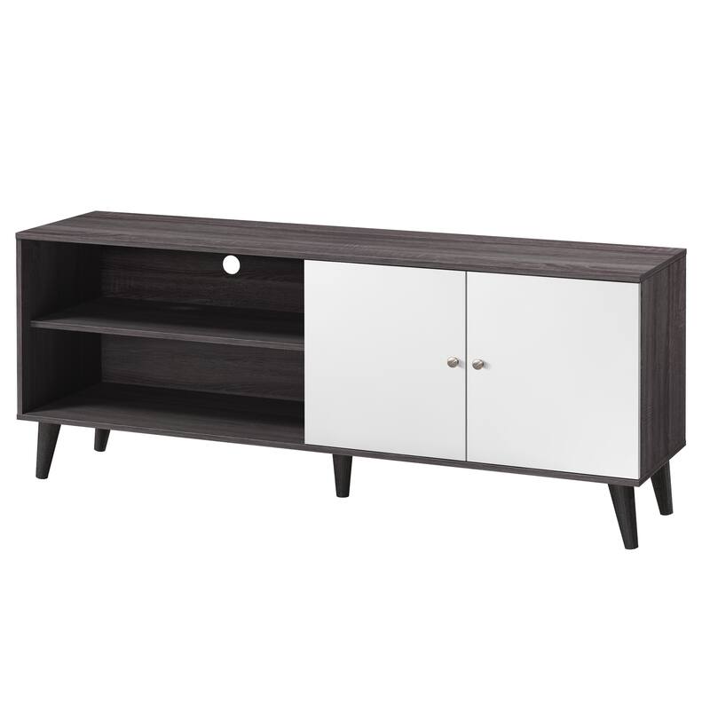 Amidon TV Stand for TVs up to 63", with 2 Storage Shelves& 1 Cabinet, Modern Entertainment Centre for TV in Living Room