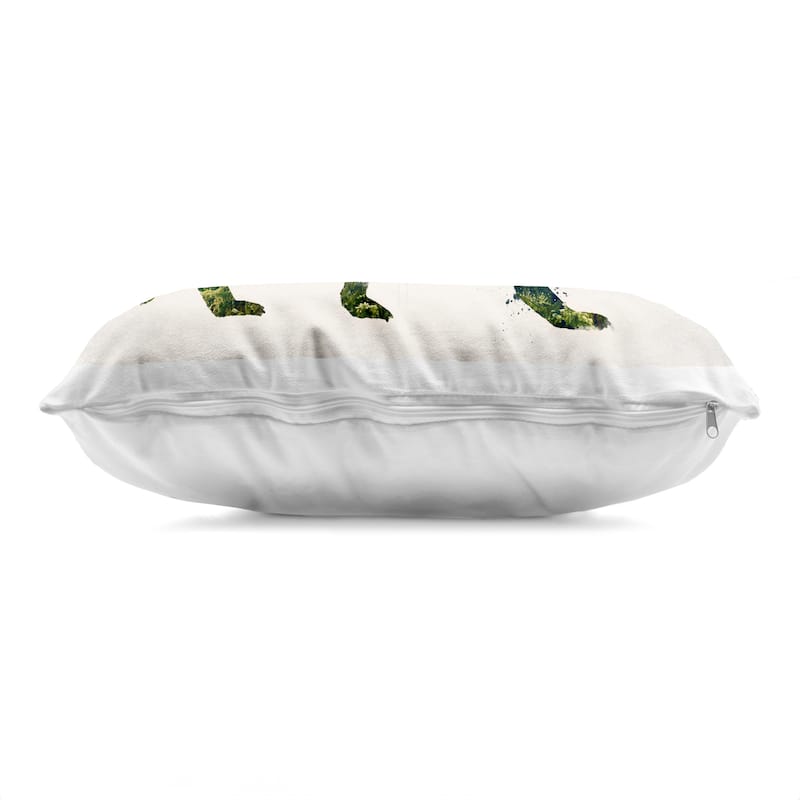 Stupell Woodland Wildlife Wolf Contour Decorative Printed Throw Pillow Design by Barrett Biggers