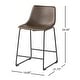 preview thumbnail 22 of 23, Cedric Faux Leather Counter Stool (Set of 2) by Christopher Knight Home