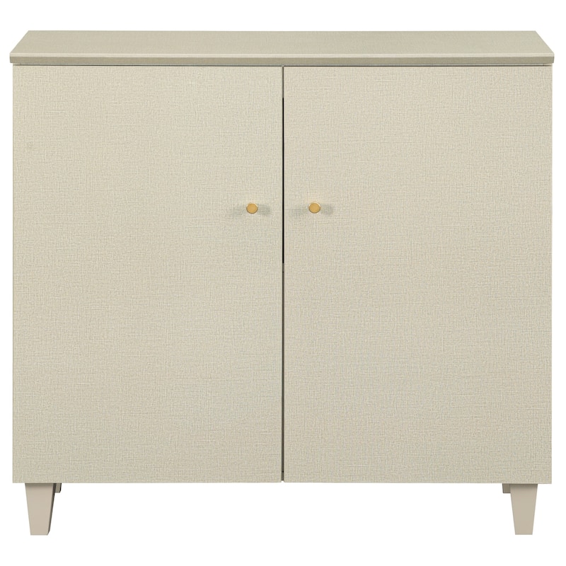 Buffet Cabinet with 3 Compartments for Dining Room, 32.4"H Sideboard - Beige