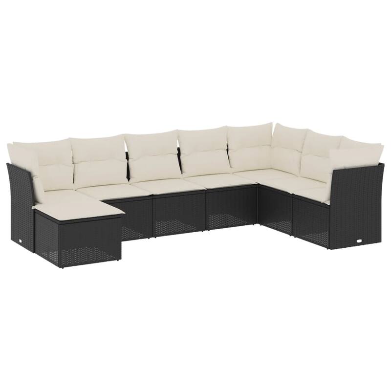 vidaXL Garden Sofa Set Black