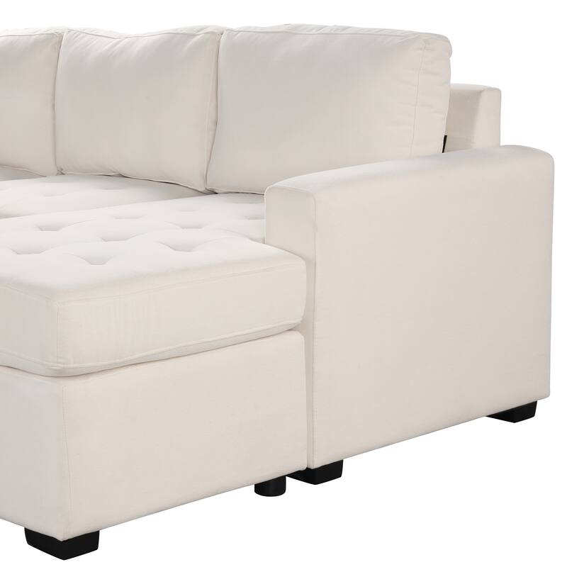 Versatile 7-9 Seat Sofa, Floral Design with USB Ports & Hidden Expandable Seats