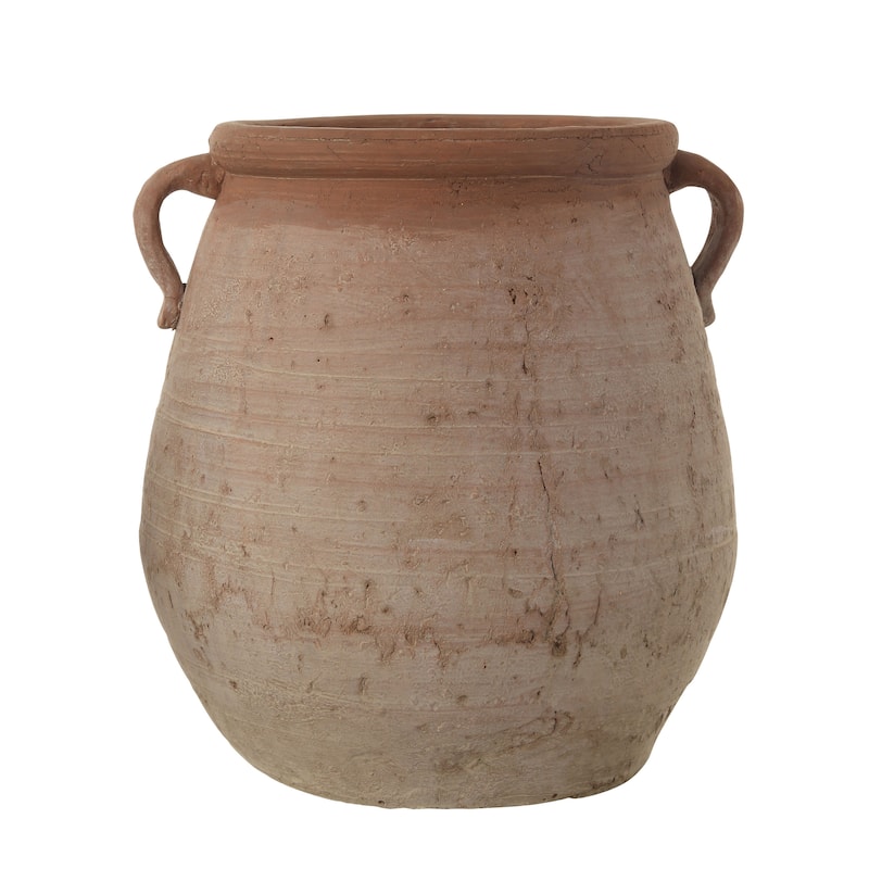 Whitewashed Terra-cotta Urn - Terracotta