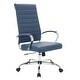 preview thumbnail 20 of 42, LeisureMod Benmar High-Back Adjustable Leather Office Chair Navy Blue
