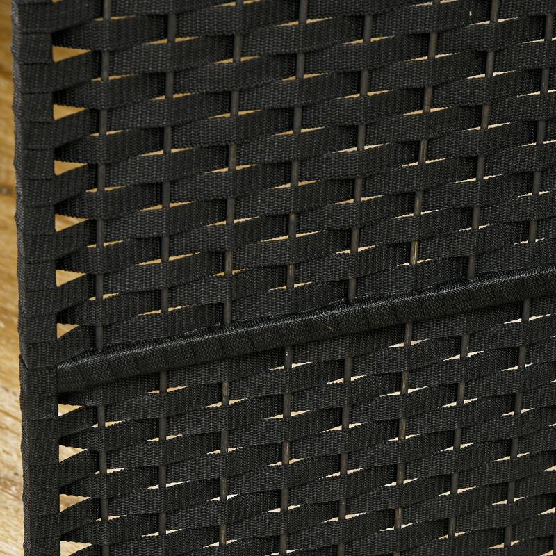 Room Divider, 4 Panel Folding Privacy Screen, 5.6' Tall Freestanding Partition for Home Office, Bedroom, Black
