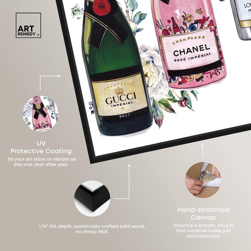Doll Memories - Champagne Floral Canvas by Art Remedy