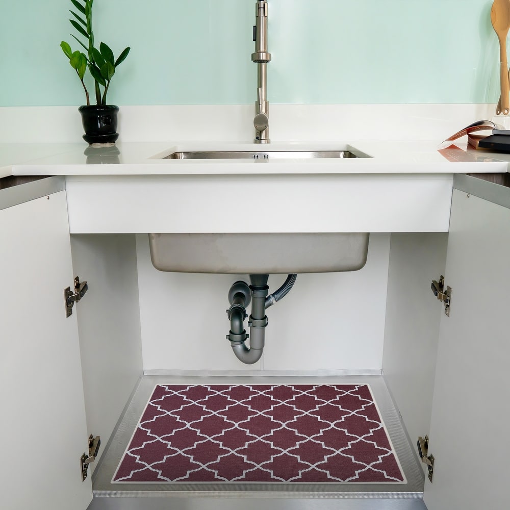 Under Sink Mat - Ultra-Absorbent Cotton Shelf Liners For Kitchen Cabinets - 2X3 feet