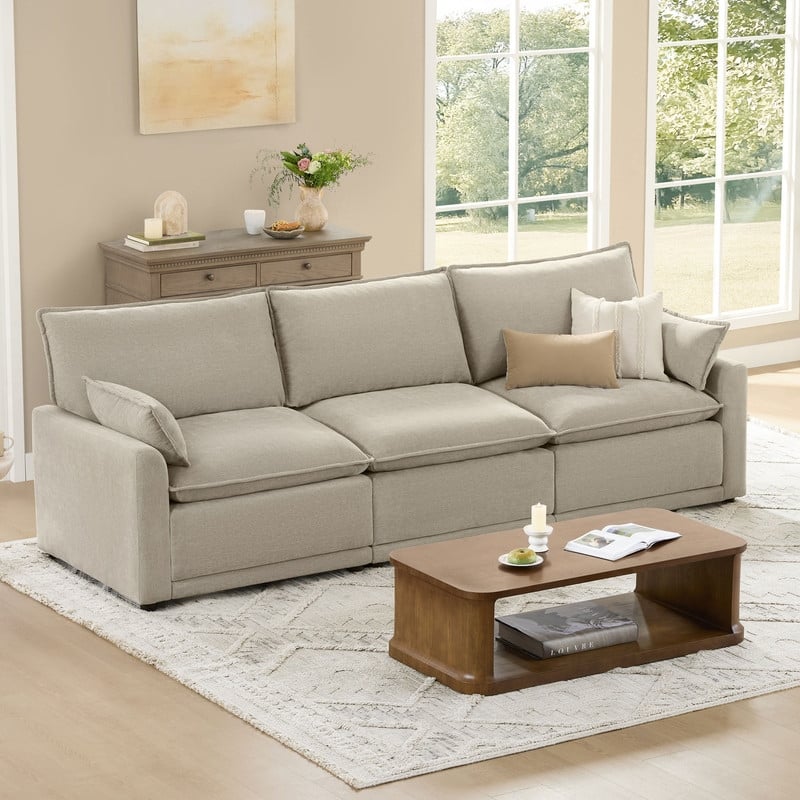 Spruce & Spring Modular Couch Oversized Sectional Sofa for Living Room