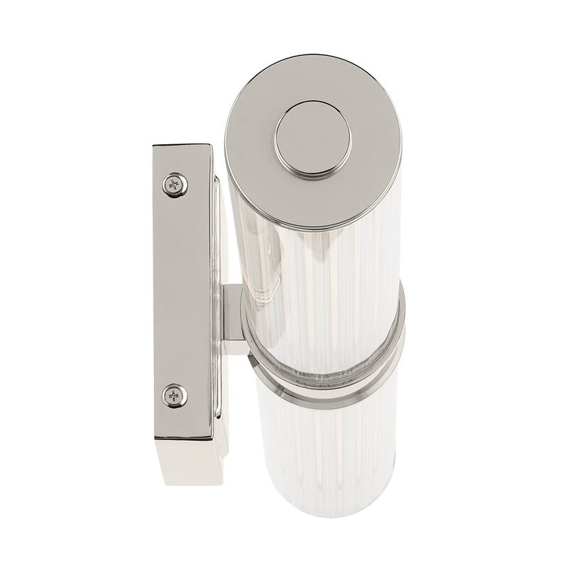 Kichler Lighting Laurene 26.5" Linear Bath Bar Medium LED with Clear Fluted Glass in Polished Nickel