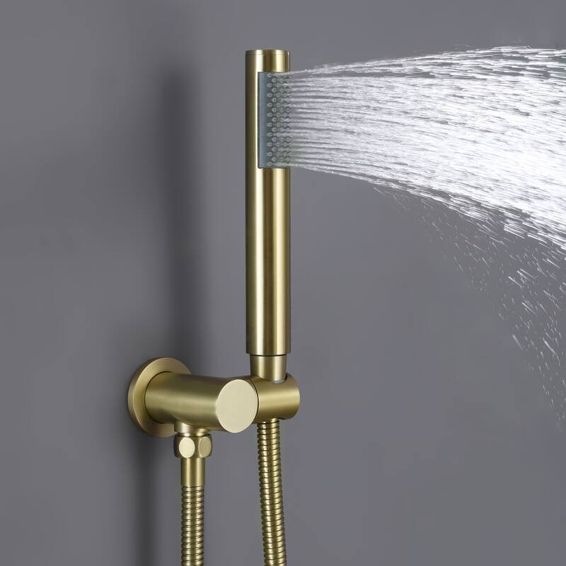 9.84" Solid Brass Pressure Banlanced Shower System with Rough in-Valve