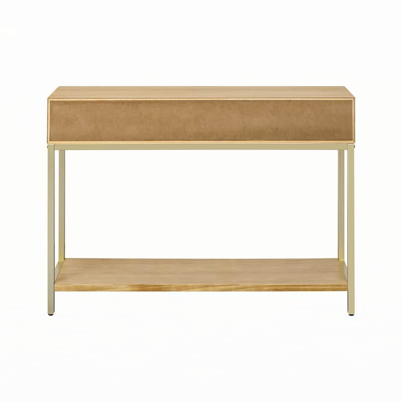 Entryway Console Table with Two Drawers,Natural