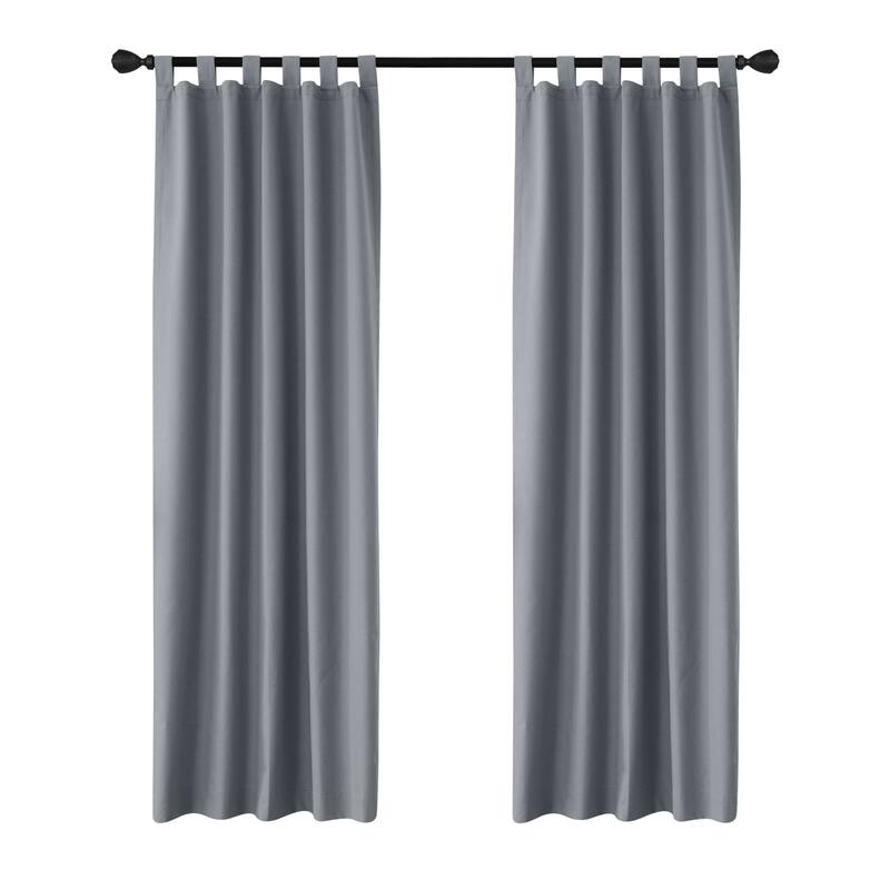 ThermaLogic Weathermate Insulated Cotton Tab Top Curtain Panel - Pair