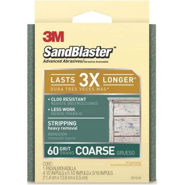 3M 2091860 SandBlaster Paint Stripping Sanding Pad,. Coarse 60Grit