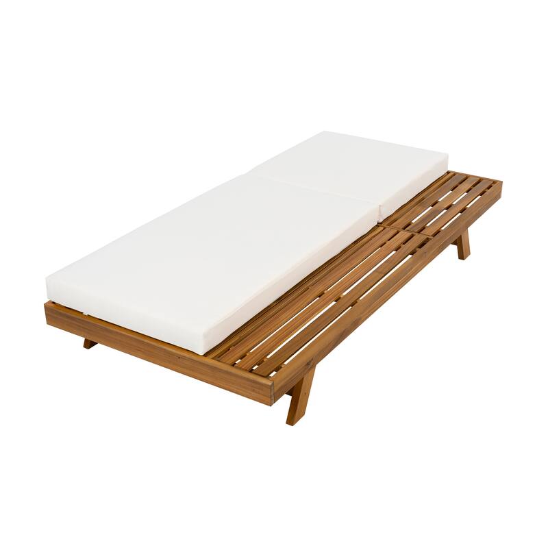 Christopher Knight Home- Halk Acacia Wood Outdoor Chaise Lounge Set of 4