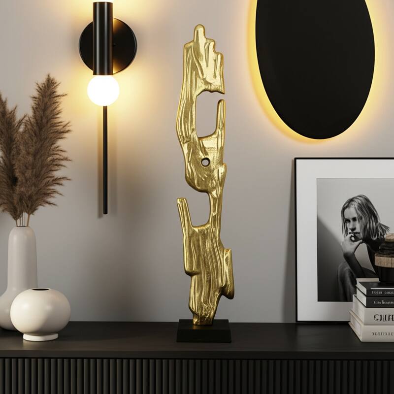 Metal Acrylic Sculpture Post Modern Decorative Figurine for Home Decor