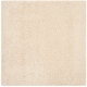 preview thumbnail 148 of 197, SAFAVIEH Laguna Shag Verdiana Solid Color 2-inch Thick Rug. 4' Square - Beige - Square