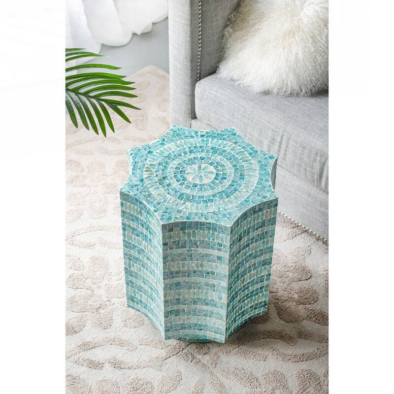 Stool with Capiz Design
