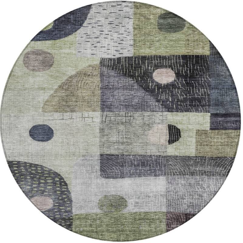 HomeRoots Geometric Transitional Rectangle Outdoor Rug