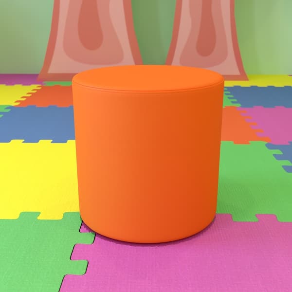 slide 2 of 46, 18"H Soft Seating Collaborative Circle for Classrooms and Common Spaces Orange