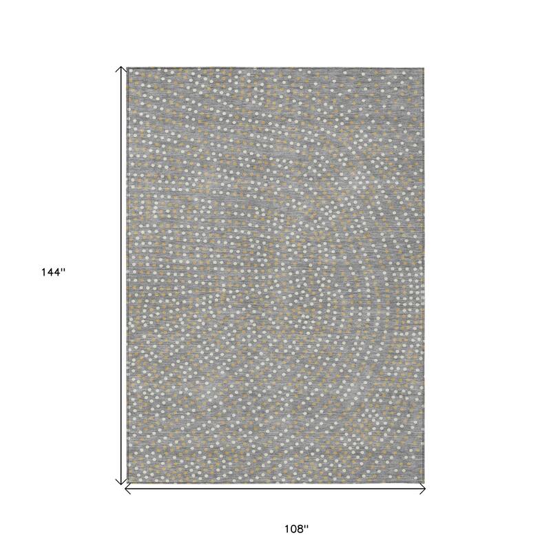 HomeRoots Polka Dot Transitional Rectangle Outdoor Rug