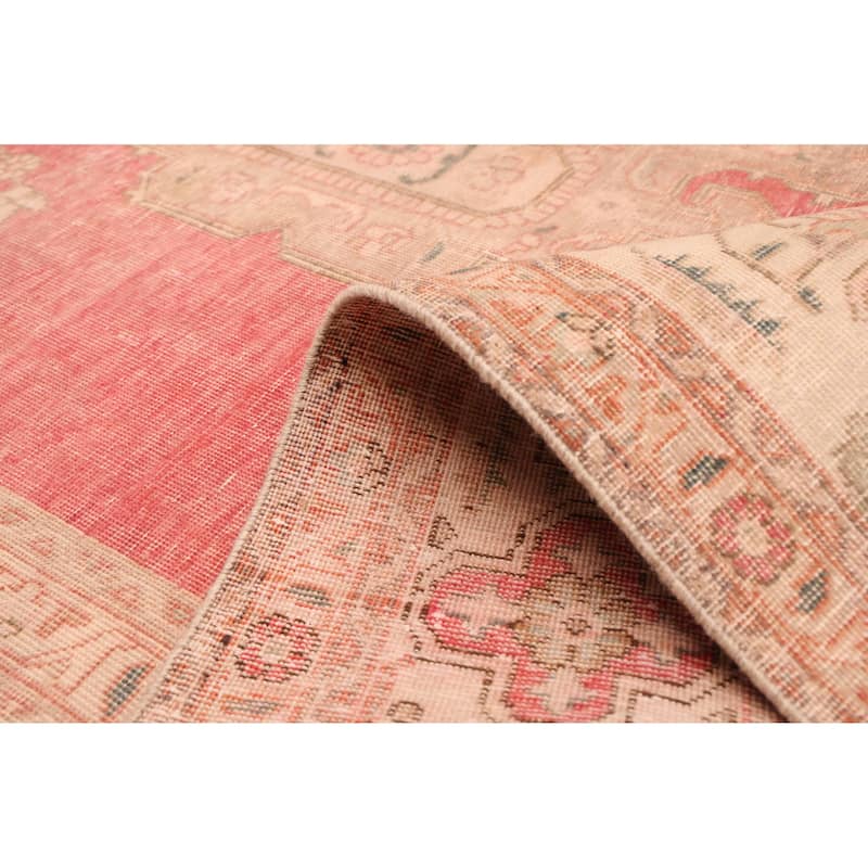 ECARPETGALLERY Hand-knotted Antalya Vintage Light Red Wool Rug - 8'1 x 10'9