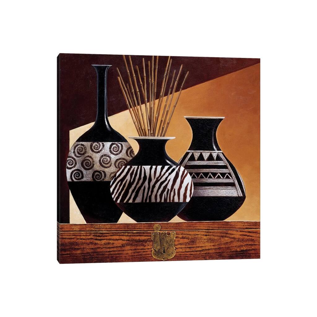 iCanvas "Patterns In Ebony I" by Keith Mallett Canvas Print