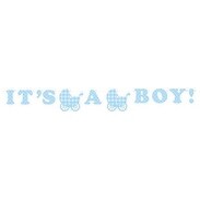 Pack Of 6 Blue And White Die Cut Gingham It S A Boy Ribbon Baby Shower Hanging Banner N A Pack Of 6 Blue And White Die Cut Gingham It S A Boy Ribbon Baby Shower Hanging Banner N A