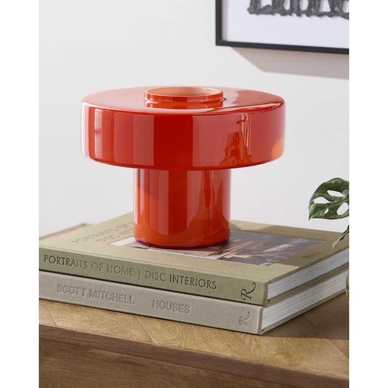 Livabliss Nozay Modern & Contemporary Accent Table Lamp - Orange