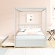 preview thumbnail 14 of 21, Full Poster Bed with Trundle - Pine Support for Kids