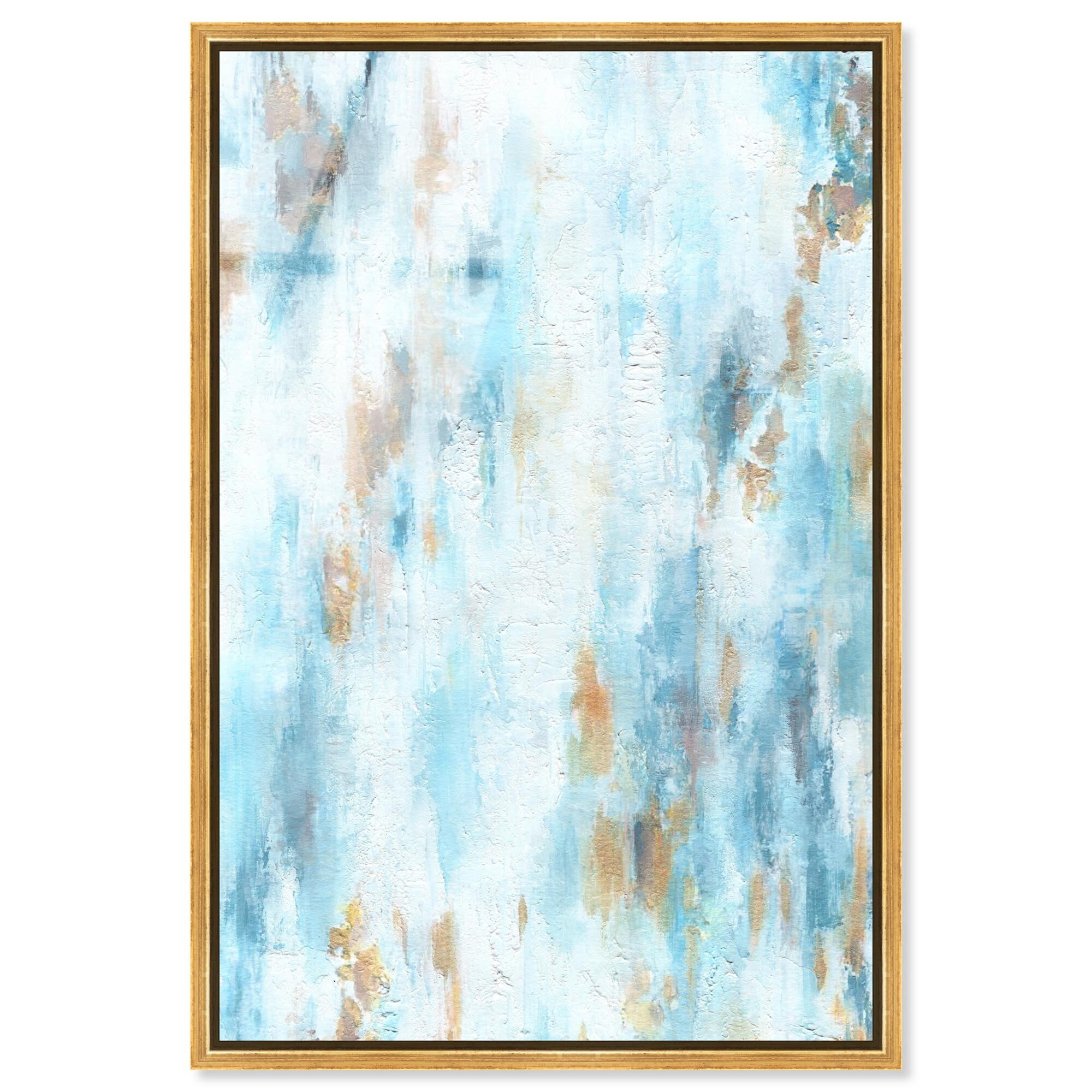 d Shades Blue Abstract Framed Acrylic Wall Art by Art Remedy